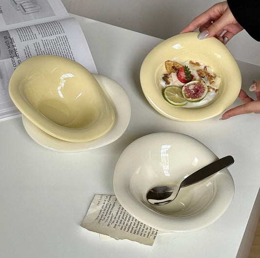 ウェーブセラミックボウル