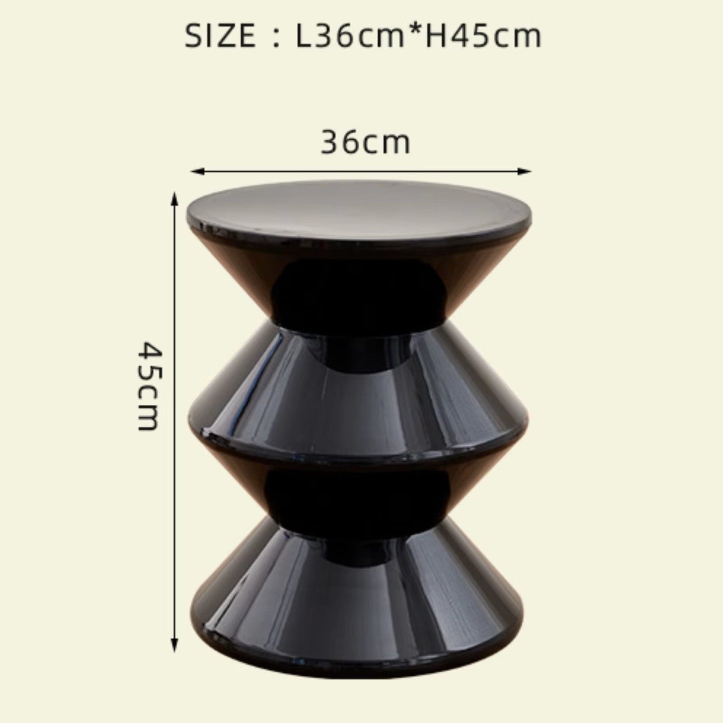 “Nordic Hourglass Stool – Small, Smart, Stylish”