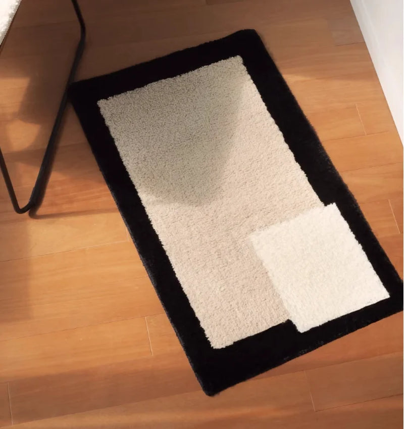 Floor anti Slip Pad Aesthetic Home Room Decor Geometric Tufting Bathroom Mat Soft Rug Bedroom Carpet Doormat