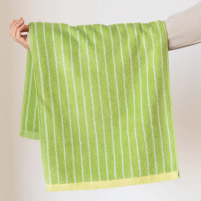 Striped Geometric Cotton Towels Soft Face Towel Long-Staple Cotton Absorbent Bath Towel Household Hotel Towels