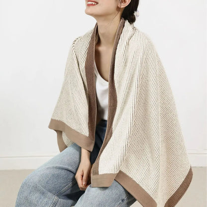 Green Blue Stripe Cotton Skin-Friendly Towel Soft Face Bath Towels Soft Absorbent Face Towel