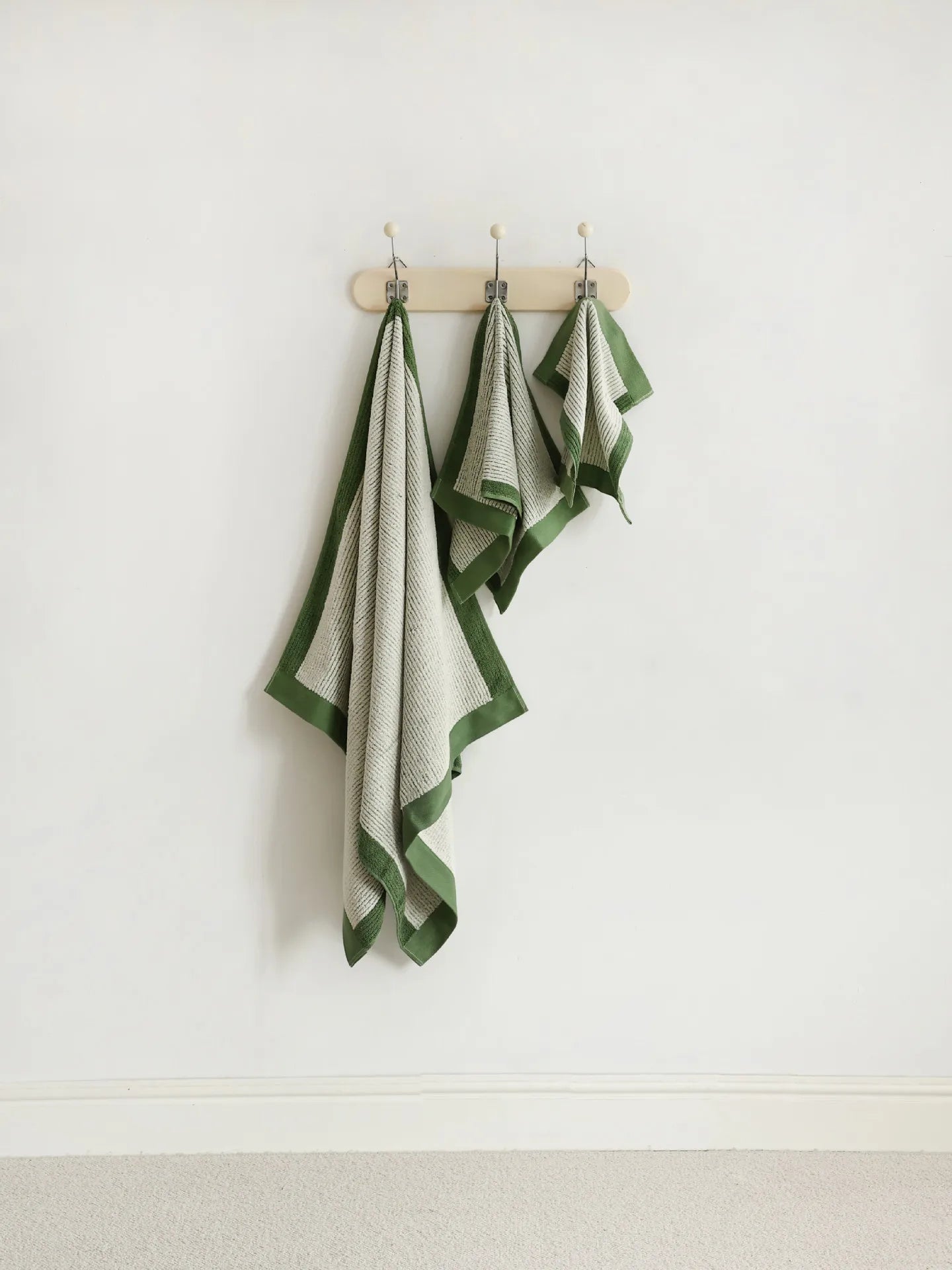 Green Blue Stripe Cotton Skin-Friendly Towel Soft Face Bath Towels Soft Absorbent Face Towel