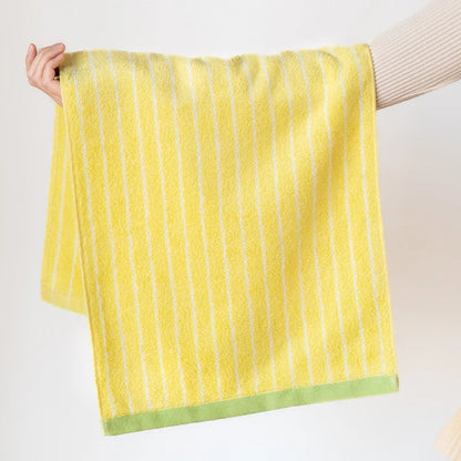 Striped Geometric Cotton Towels Soft Face Towel Long-Staple Cotton Absorbent Bath Towel Household Hotel Towels