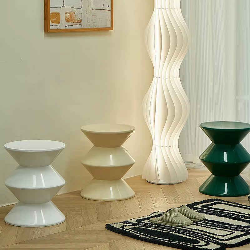 “Nordic Hourglass Stool – Small, Smart, Stylish” 