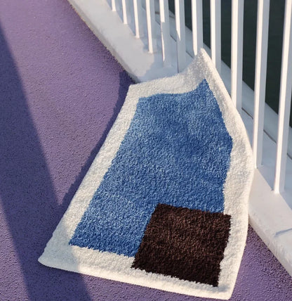 Floor anti Slip Pad Aesthetic Home Room Decor Geometric Tufting Bathroom Mat Soft Rug Bedroom Carpet Doormat