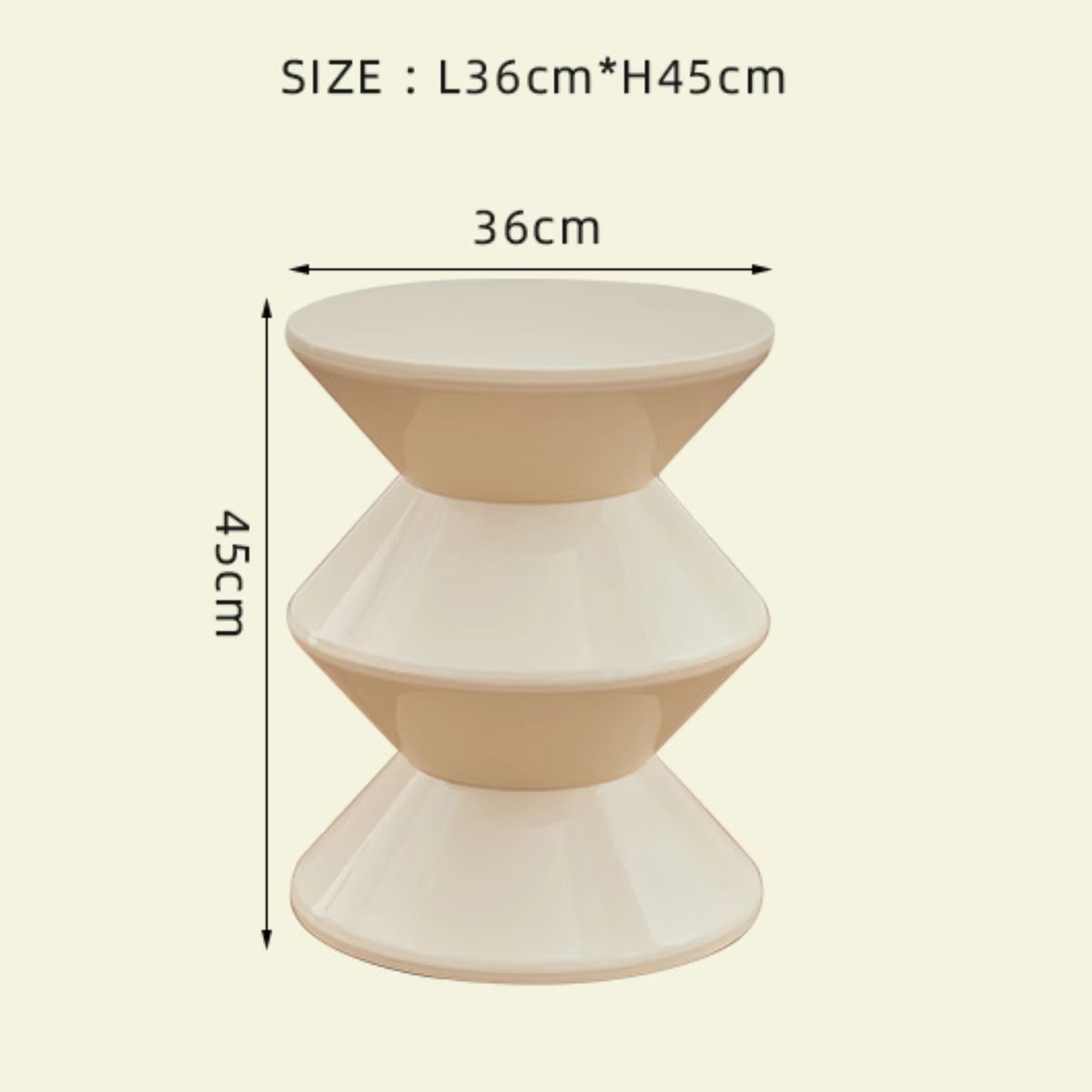 “Nordic Hourglass Stool – Small, Smart, Stylish” 