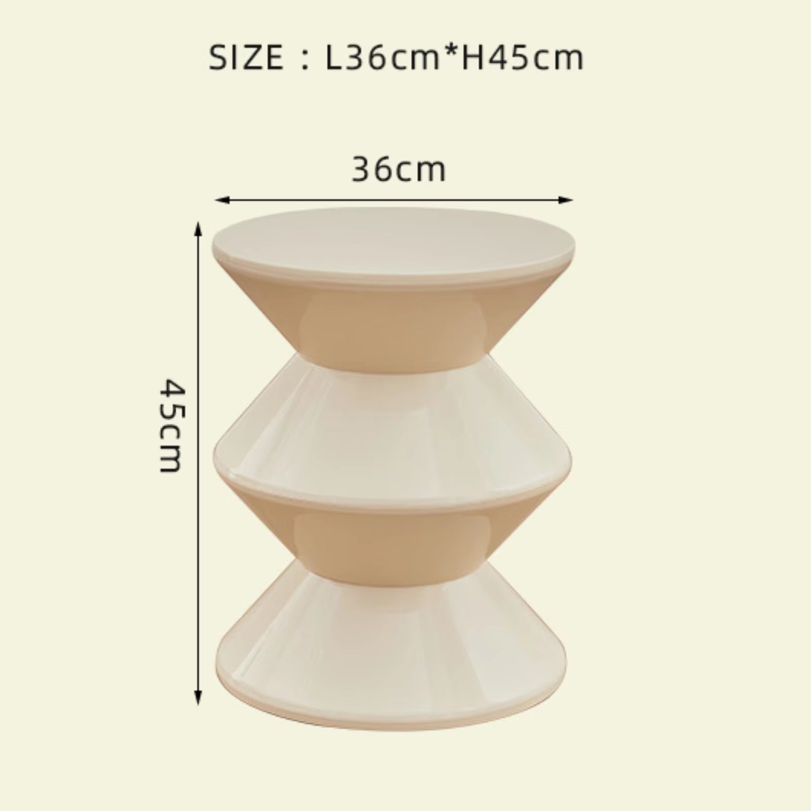 “Nordic Hourglass Stool – Small, Smart, Stylish” 