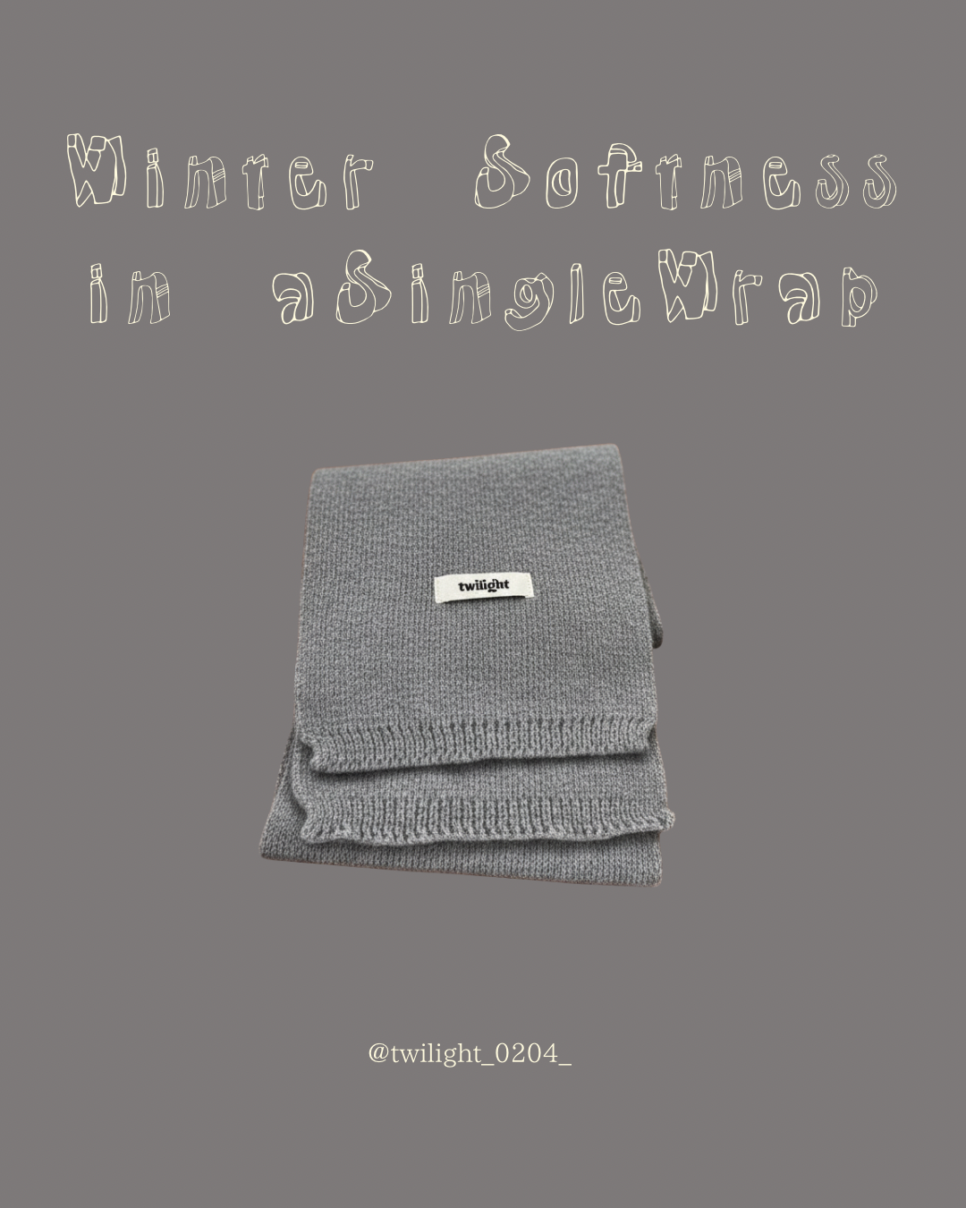 “Winter Softness in a Single Wrap”