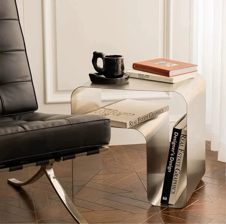 Bedside Elegance in Stainless Form