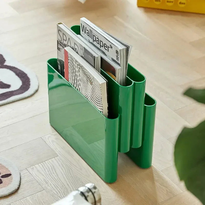 Vintage Clear Magazine Stand 