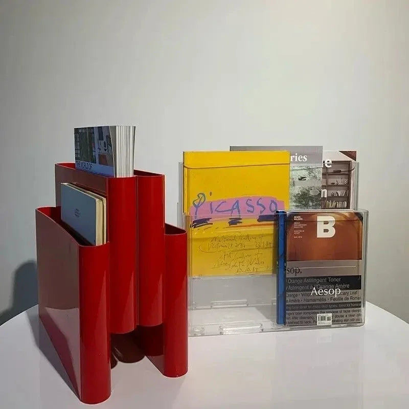 Vintage Clear Magazine Stand 