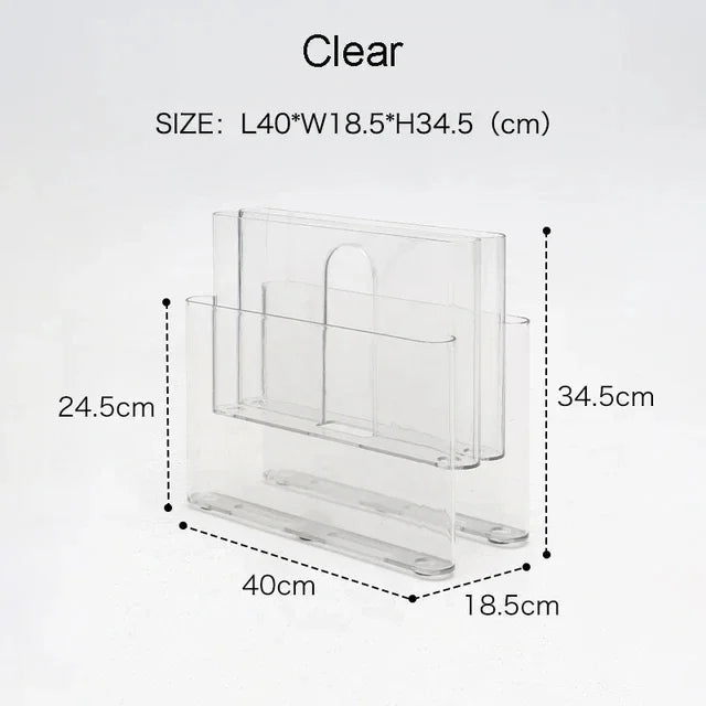 Vintage Clear Magazine Stand 