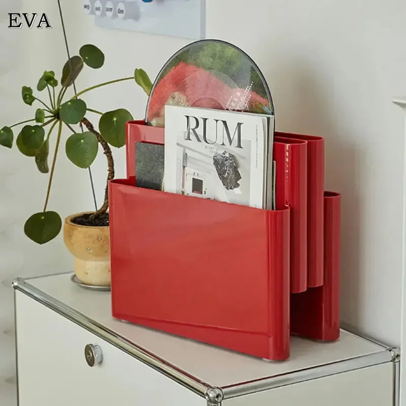 Vintage Clear Magazine Stand 
