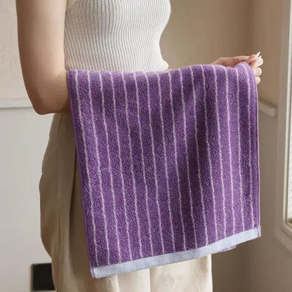 Striped Geometric Cotton Towels Soft Face Towel Long-Staple Cotton Absorbent Bath Towel Household Hotel Towels