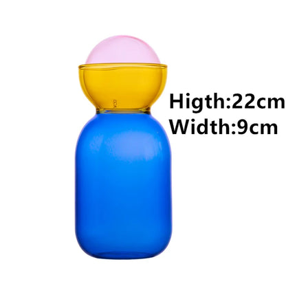"Everyday Elegance: Colored Glass & Water Kettle" 　