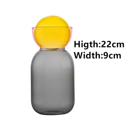 "Everyday Elegance: Colored Glass & Water Kettle" 　