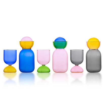 "Everyday Elegance: Colored Glass & Water Kettle" 　