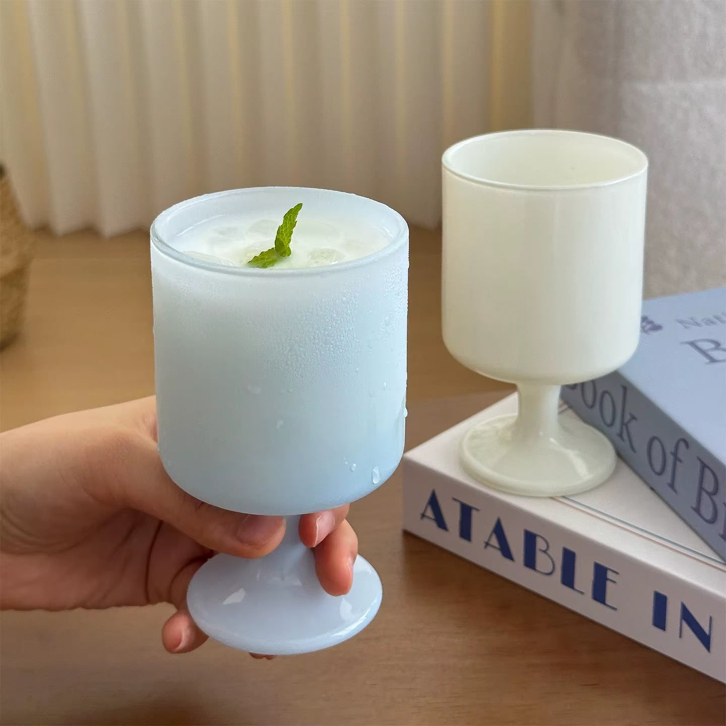 Ins Blue Crystal Glass – Cool & Chic