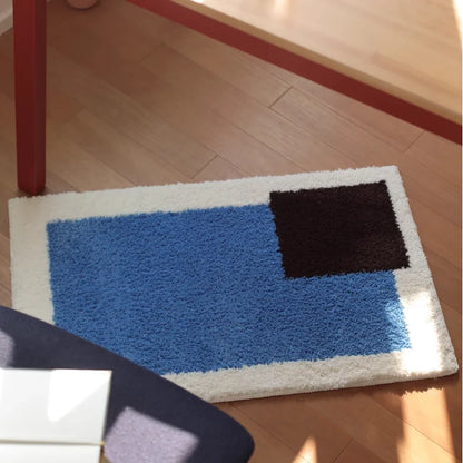 Floor anti Slip Pad Aesthetic Home Room Decor Geometric Tufting Bathroom Mat Soft Rug Bedroom Carpet Doormat