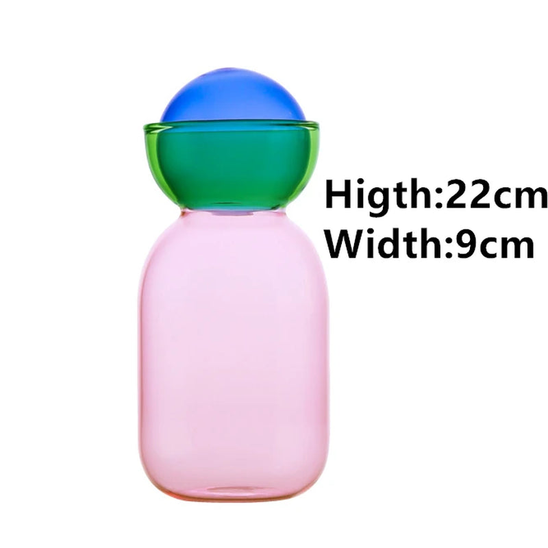 "Everyday Elegance: Colored Glass & Water Kettle" 　
